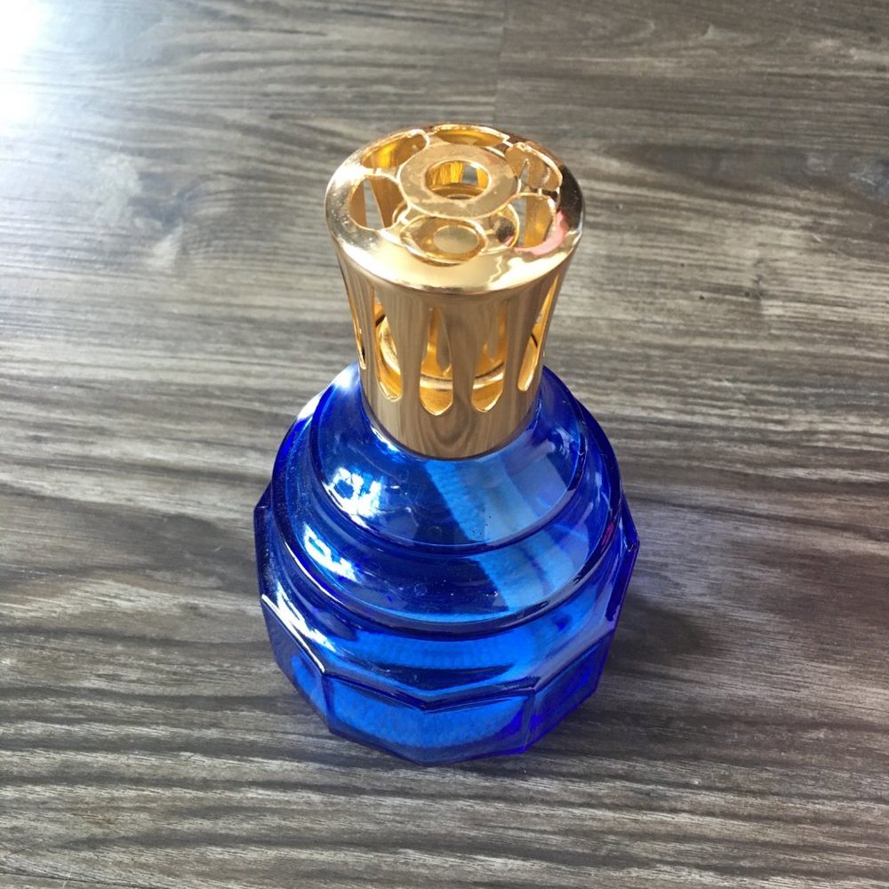 Lampe Berger Paris Ondine Blue Glass Catalytic Oil Frangrance Lamp Diffuser